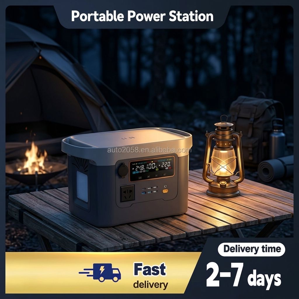 Outdoor Lighting Battery Powered - 600W 540Wh ポータブル電源 高輝度LEDライト付き SOS緊急バッテリーバックアップ 屋外夜釣り用