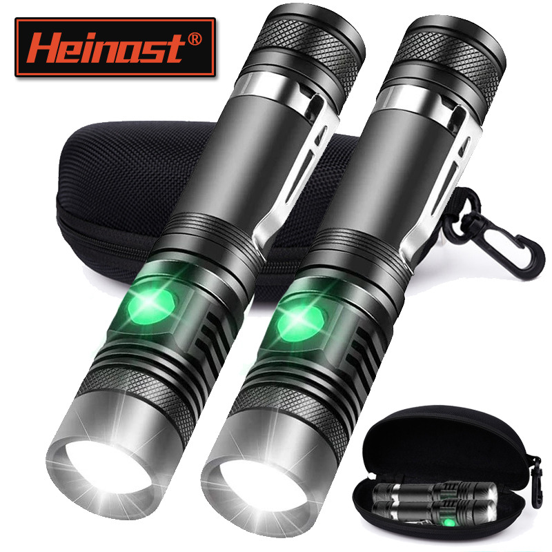 Outdoor Lighting On House - 充電式 T6 ハンドヘルド懐中電灯使用 18650 ズームトーチポータブルキャップクランプヘッドランプペンクリップ作業灯屋外懐中電灯