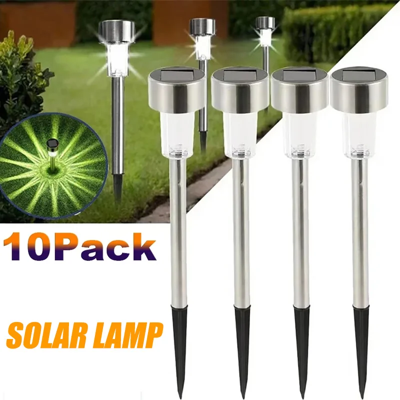 Outdoor Lighting Traditional - ソーラー屋外ライトガーデンランプ太陽光発電防水風景パス屋外庭裏庭芝生パティオ装飾植物