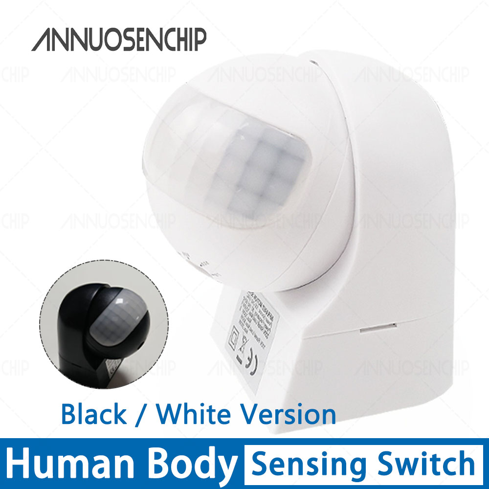 Outdoor Lighting With Motion Sensor - 220V 屋外防水壁掛け赤外線 PIR モーションセンサースイッチ、調整可能な表面実装広角スマートライトセンサー