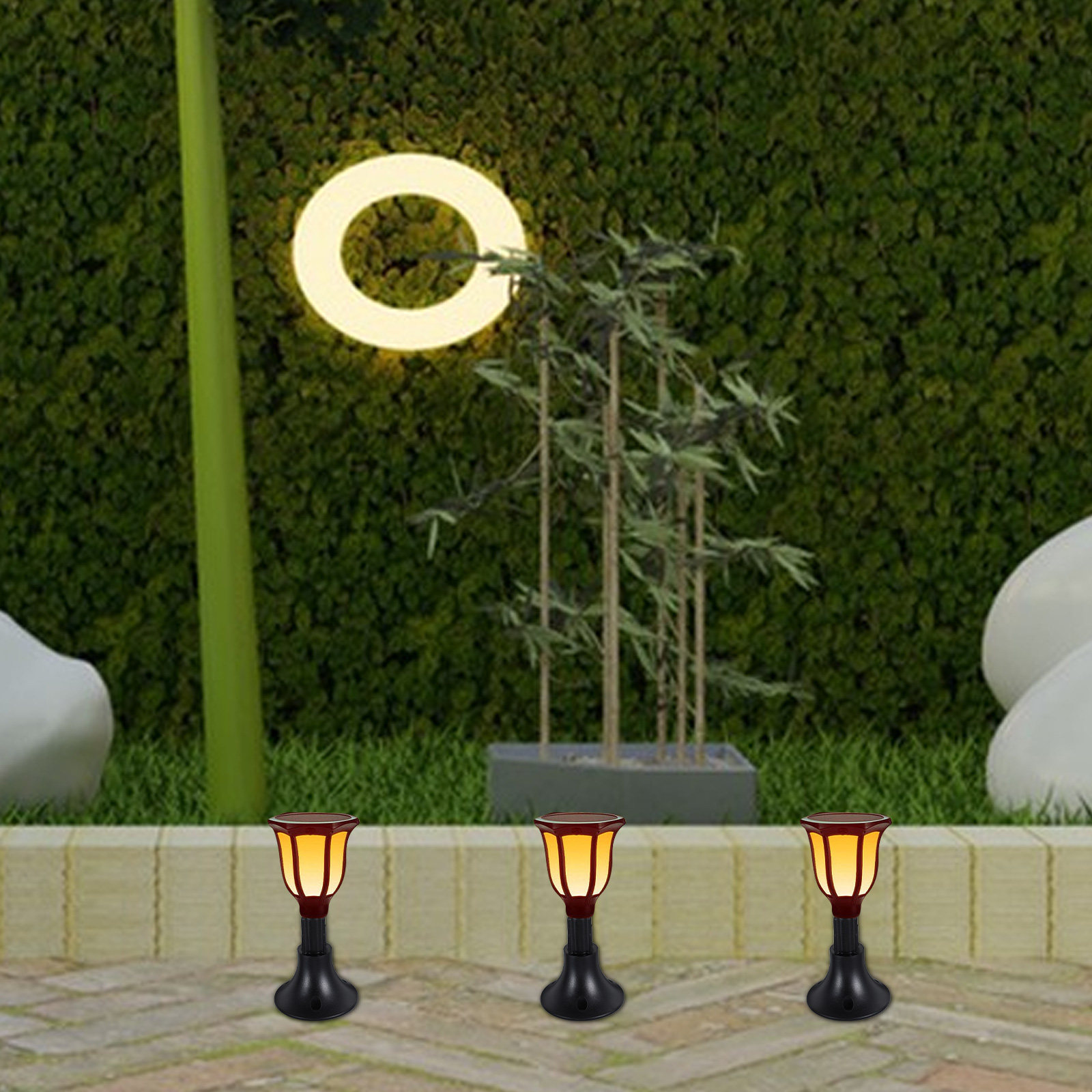 Outdoor Lighting In Ground - 10個入りガーデンランプベース、ABS素材、軽量ながら頑丈なソーラーライトホルダー、芝生、通路、中庭、屋外の地面設置用