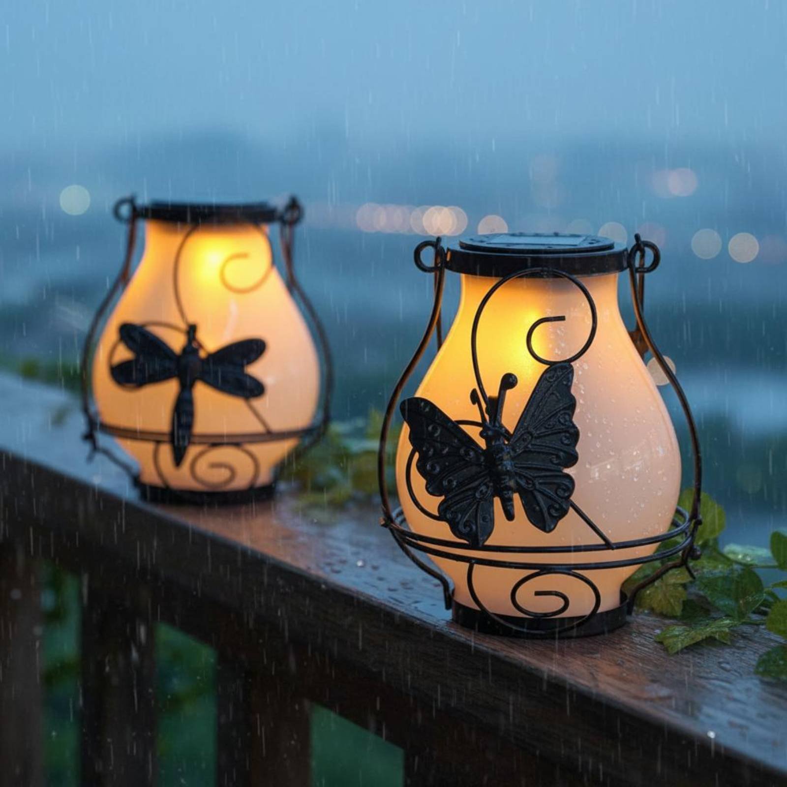 Outdoor Lighting Battery Powered - ソーラーバタフライランタン 防水バタフライソーラーランタン 装飾中庭ライト パティオに使いやすい