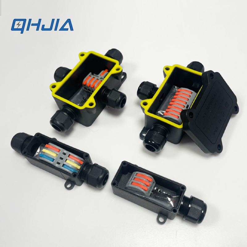 Outdoor Lighting In Ground - IP68防水ジャンクションボックス PA66高速配線端子台 屋外電気ケーブルコネクタ ガーデンLEDライト 街路灯用