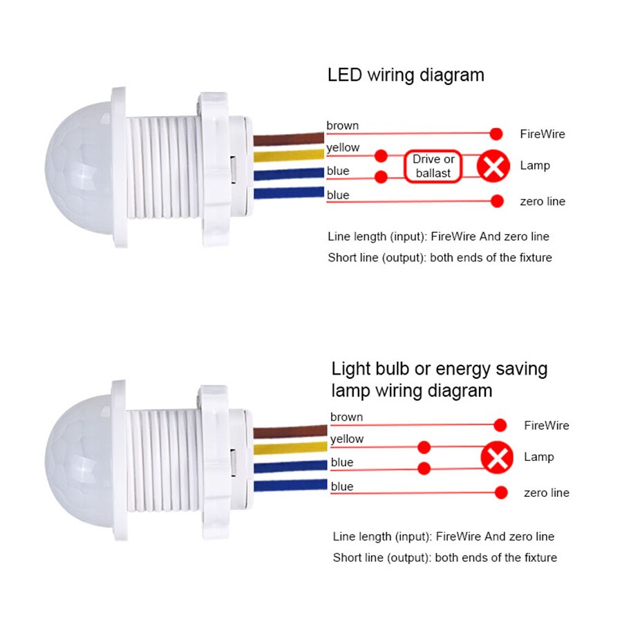 Outdoor Lighting With Motion Sensor - PIR モーションセンサー検出器スマートスイッチ家庭用屋内屋外赤外線ライト 110V 220V 時間遅延モード調整照明スイッチ