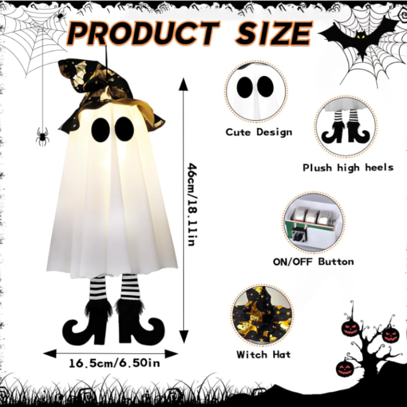 1/3 個ハロウィン LED ライトアップ魔女ゴーストぶら下 - Outdoor Lighting On House のレビューと価格