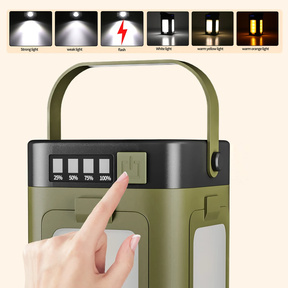 ソーラー充電式折りたたみ式2000mAhパワーバンク付き屋外 - Outdoor Lighting Lamps のレビューと価格