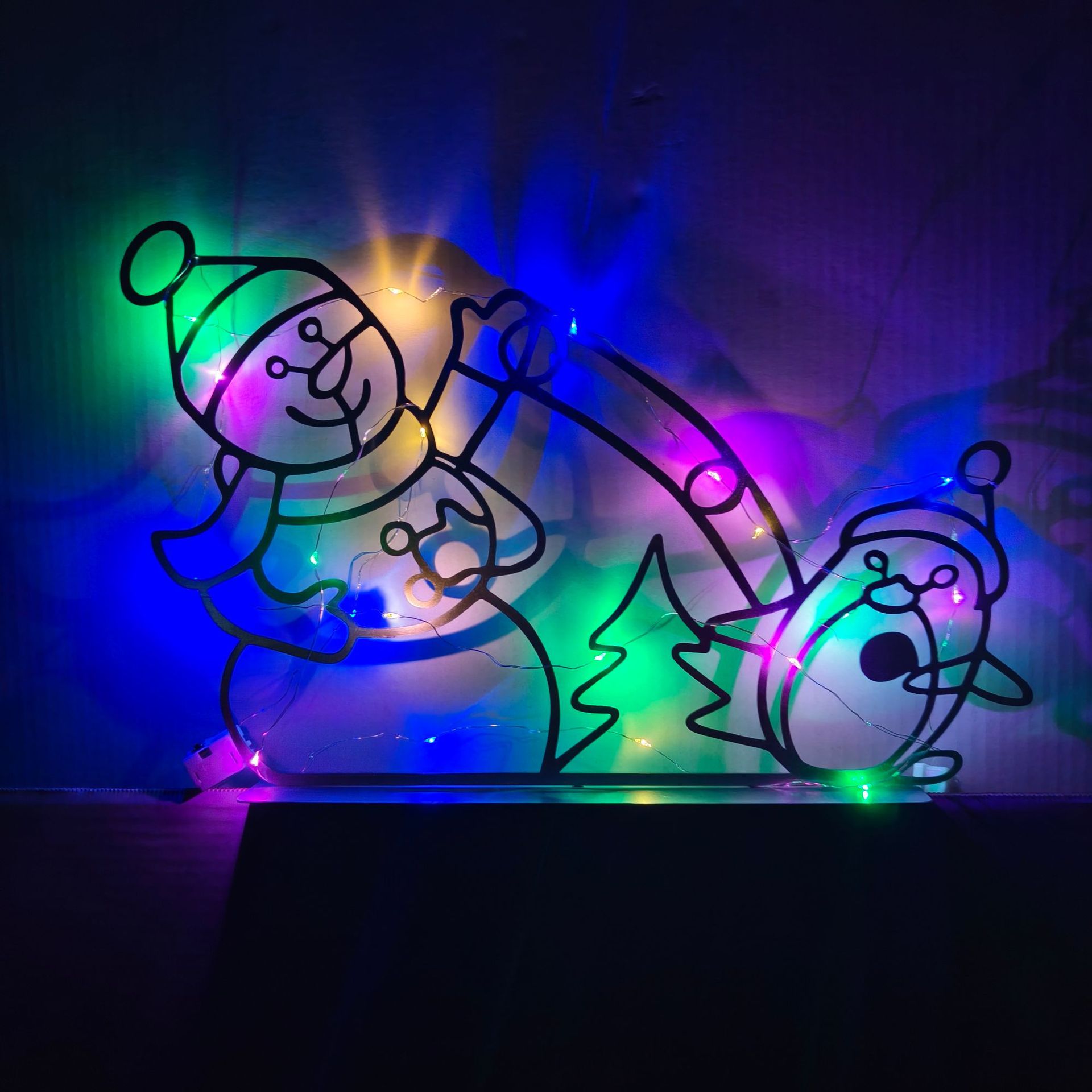 アニメーションスノーボールライトLEDグリッター雪だるまクリ - Outdoor Lighting In Ground のレビューと価格