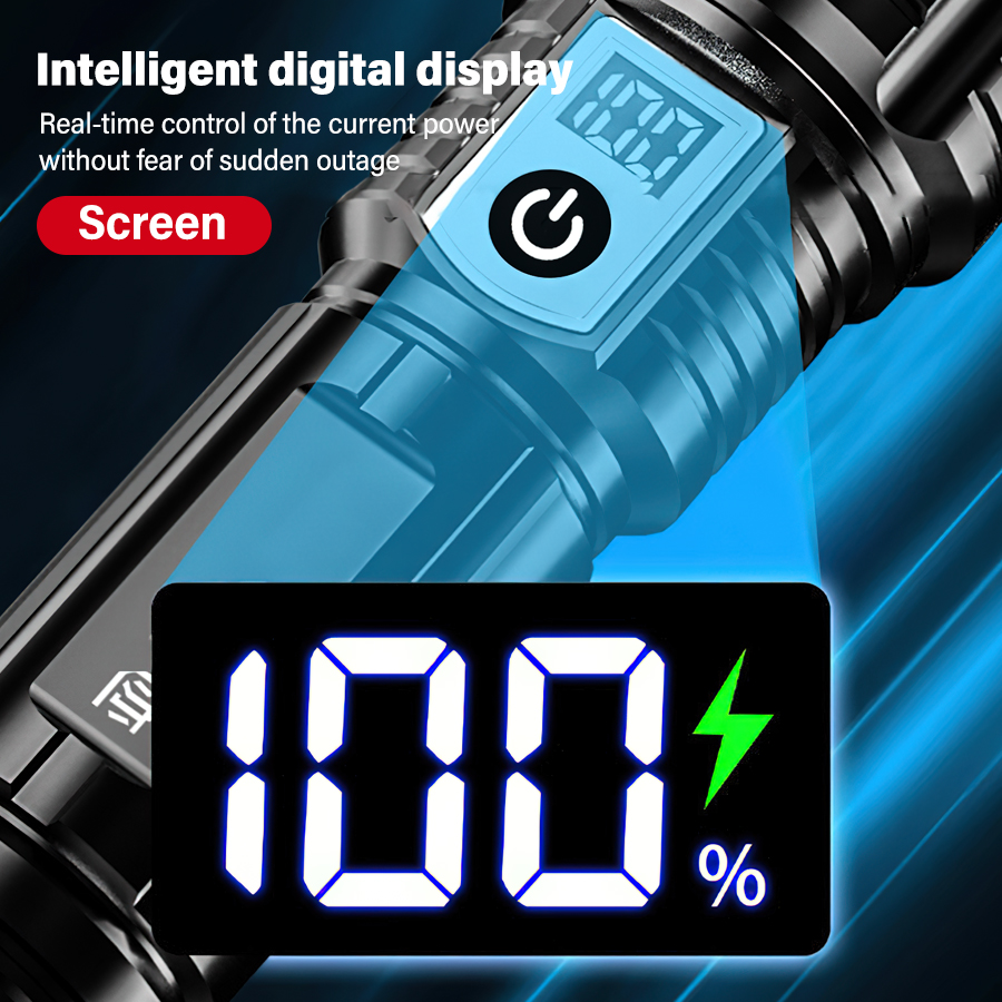 ハイパワー 200000LM LED 懐中電灯内蔵バッテリー - Outdoor Lighting Battery Powered のレビューと価格