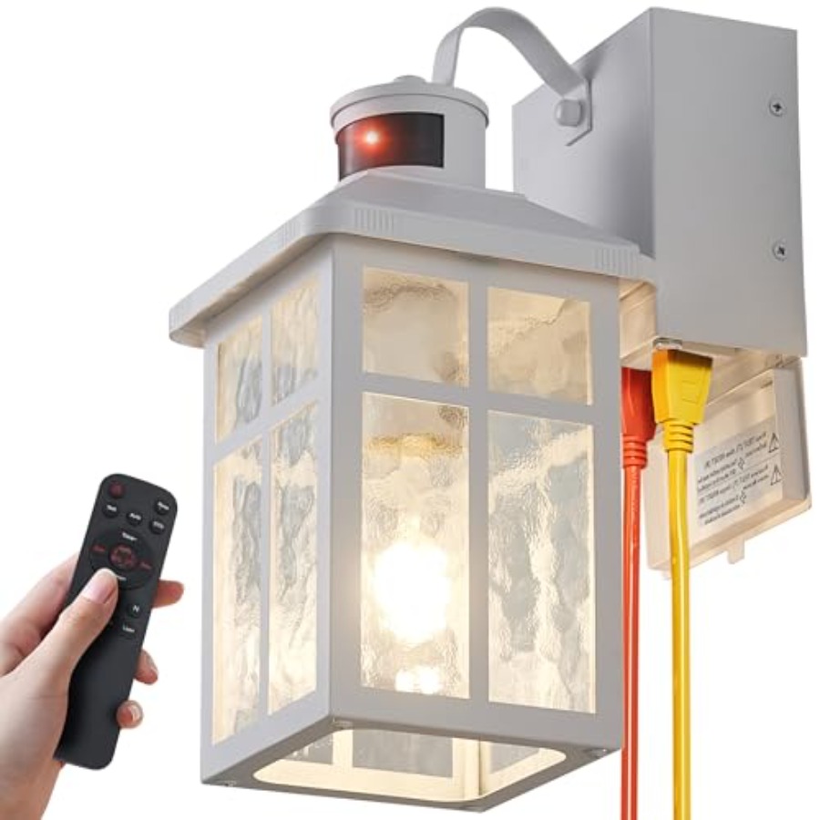 コンセントとリモコン付きポーチライト - GFCI付き屋外壁 - Outdoor Lighting No Outlet のレビューと価格