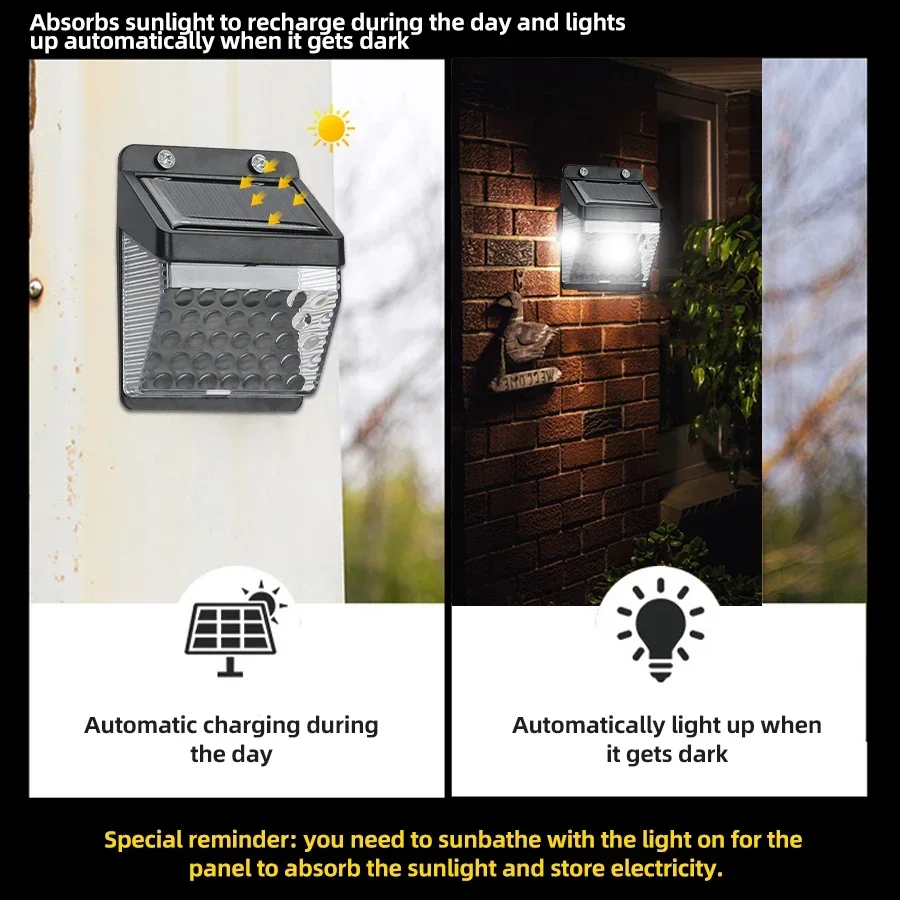 LED ソーラーライト PIR モーションセンサーウォールラ - Outdoor Lighting Lamps のレビューと価格
