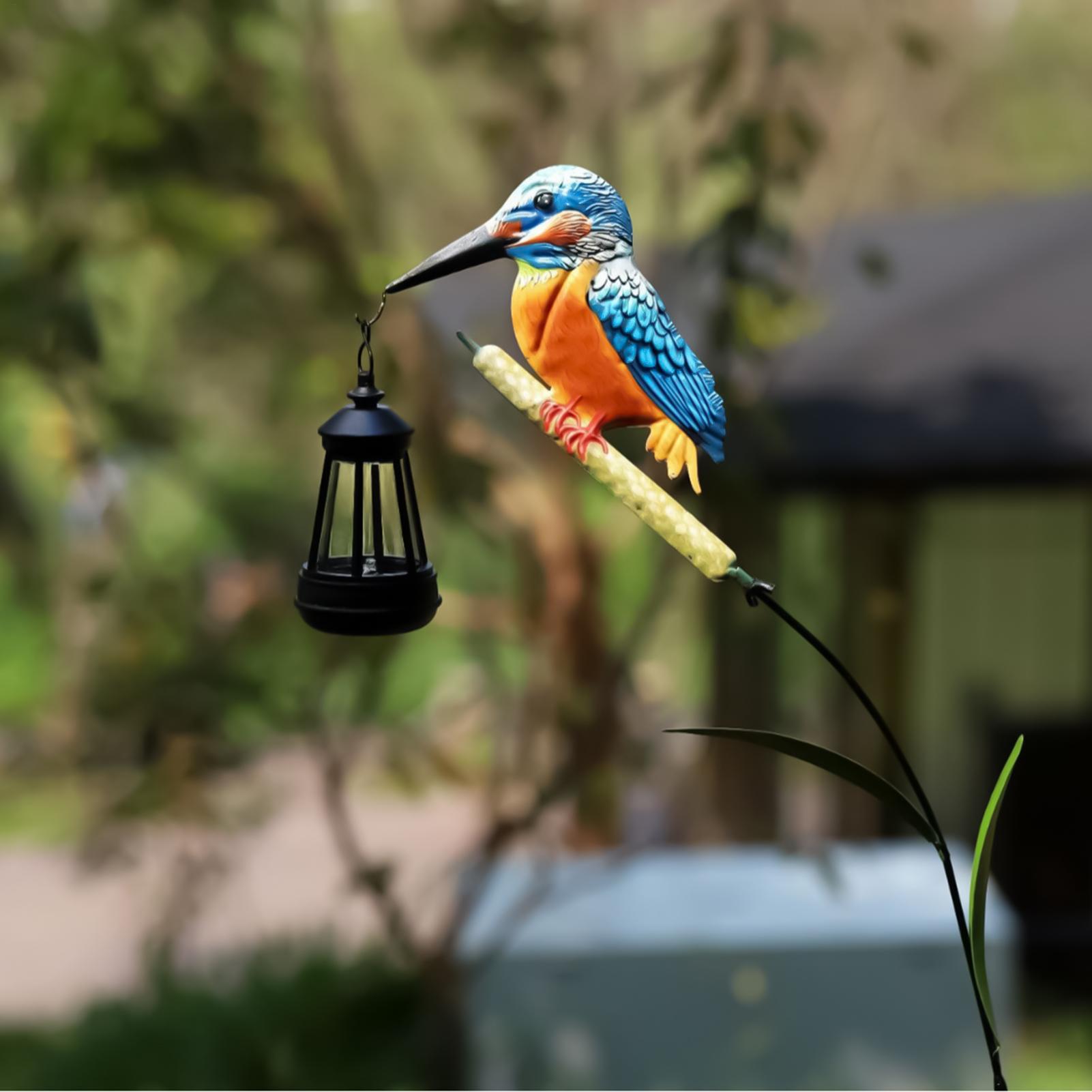 ソーラーパワーキングフィッシャーライトガーデンスタチュー防水 - Outdoor Lighting Traditional のレビューと価格