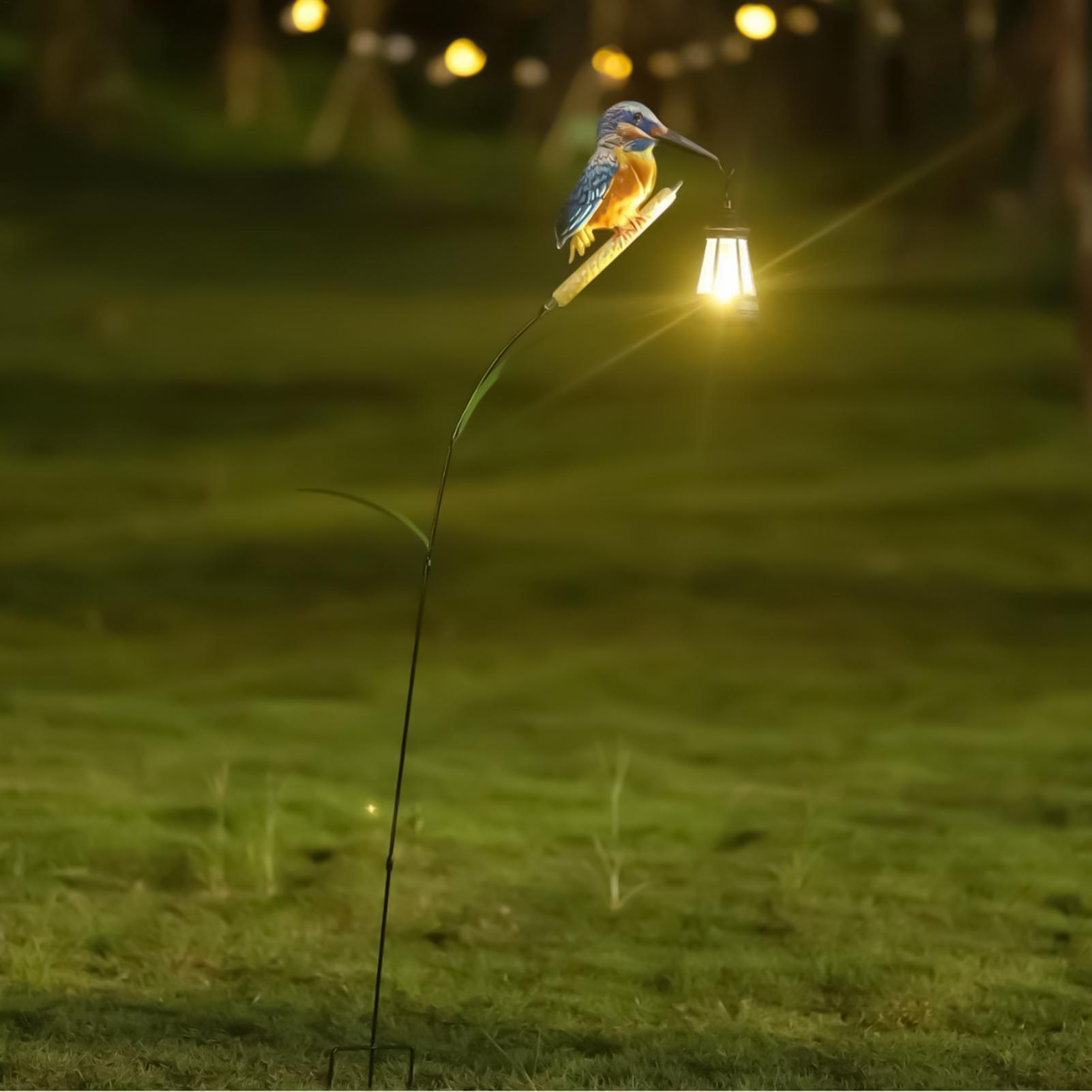 ソーラーパワーキングフィッシャーライトガーデンスタチュー防水 - Outdoor Lighting Traditional のレビューと価格