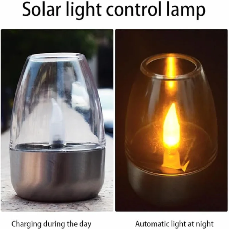 太陽光発電フレームレスキャンドル屋外防水 LED ナイトライ - Outdoor Lighting Battery Operated のレビューと価格