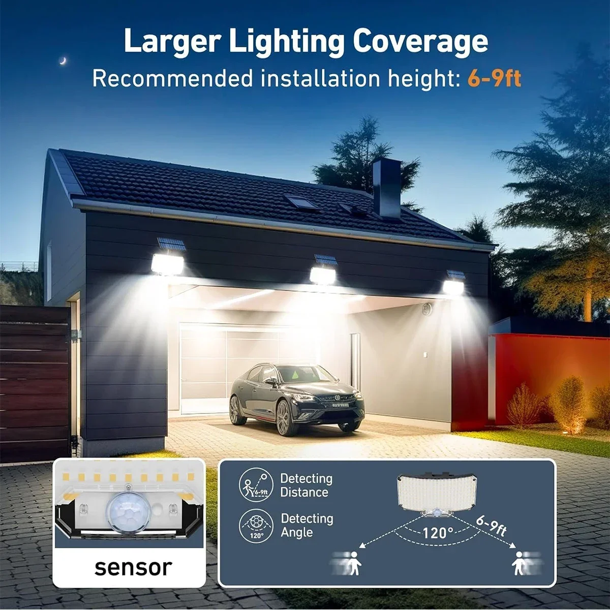 234LED ソーラー屋外ライト モーションセンサー 超高輝 - Outdoor Lighting Lamps のレビューと価格