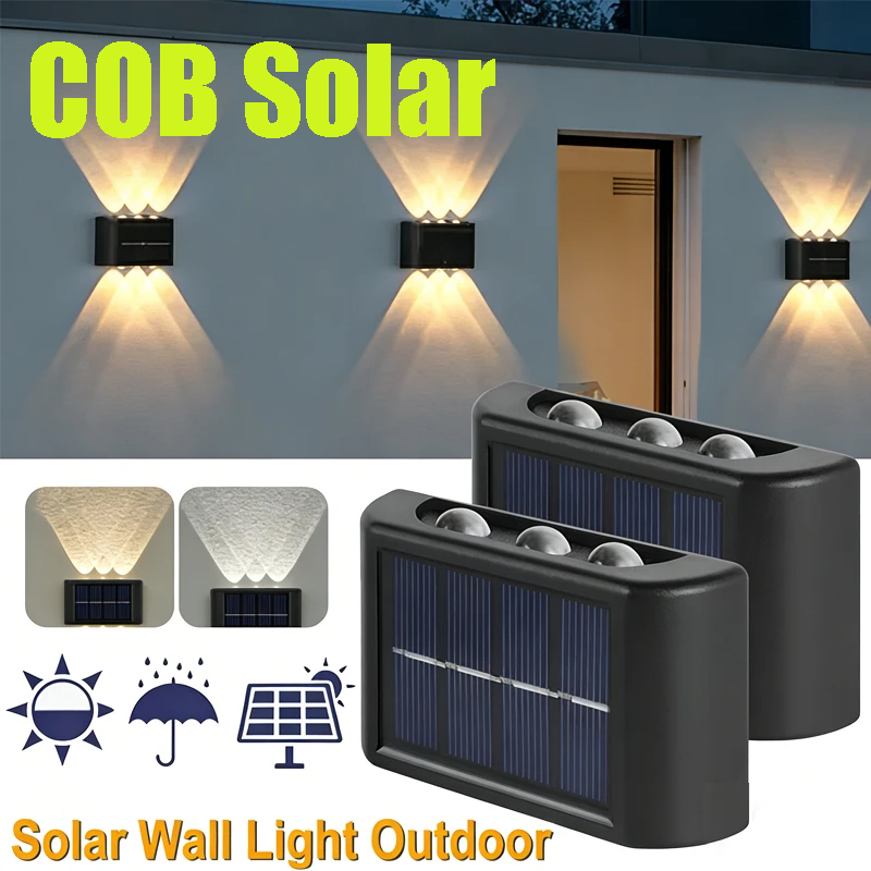 COB ソーラーウォールランプ屋外防水ソーラーライト上下凸レ - Outdoor Lighting Lamps のレビューと価格