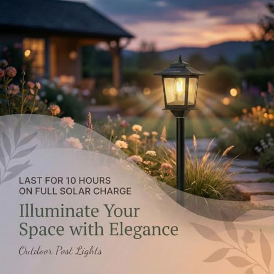 屋外ソーラーポストライト、2個パック63インチ夕暮れから夜明 - Outdoor Lighting Lamps のレビューと価格
