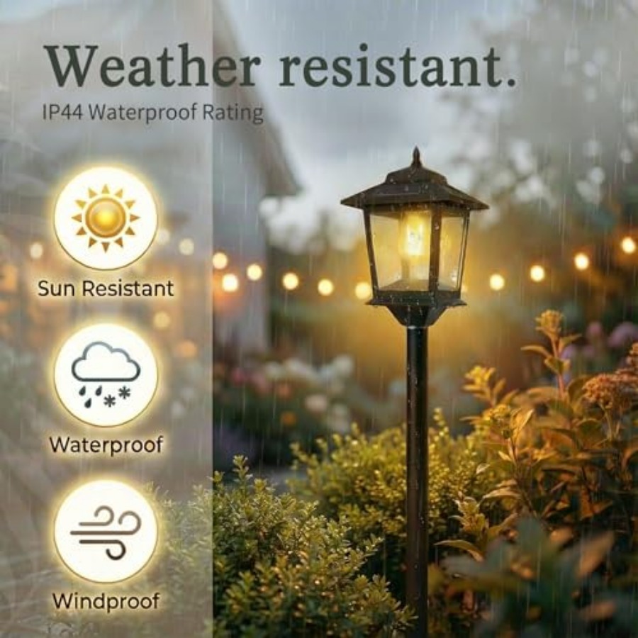 屋外ソーラーポストライト、2個パック63インチ夕暮れから夜明 - Outdoor Lighting Lamps のレビューと価格