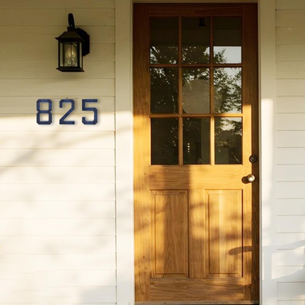 ソーラーアドレス番号サイン、LEDライト付きA-D文字ハウス - Outdoor Lighting On House のレビューと価格