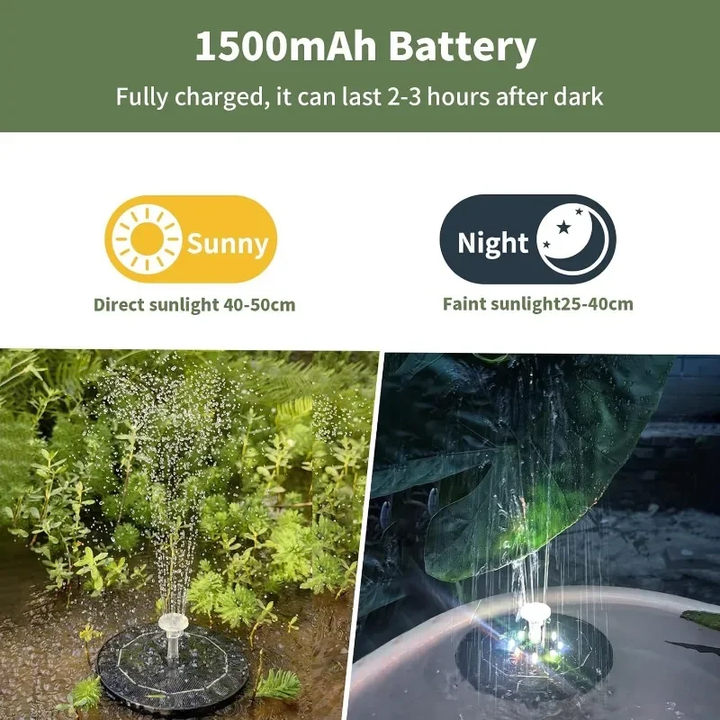 回転式ソーラーLED噴水,3W, 6ノズル,屋外ウォーターポ - Outdoor Lighting Traditional のレビューと価格