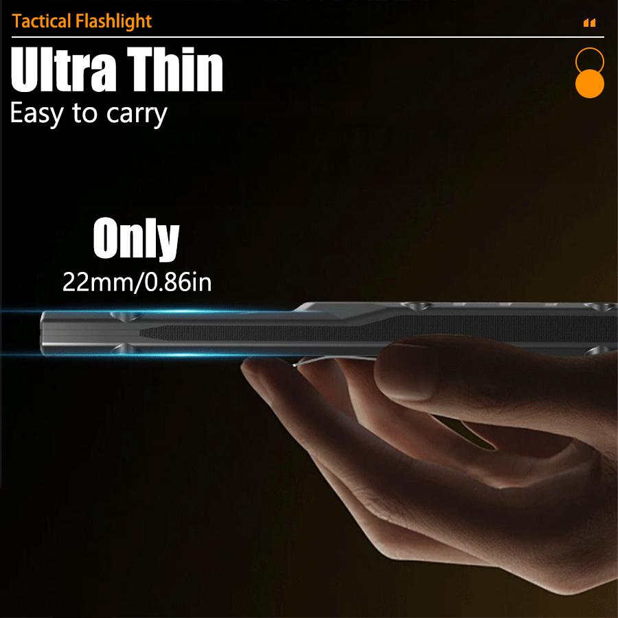 戦術用懐中電灯 超薄型22mm、デュアル光源（メインライト+ - Outdoor Lighting Mains Powered のレビューと価格