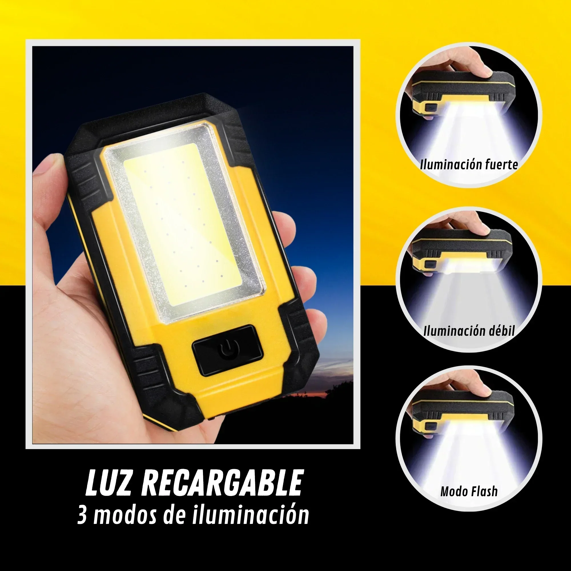 充電式 4000mAh 作業灯 超高輝度 COB フラッシュ - Outdoor Lighting Guide のレビューと価格