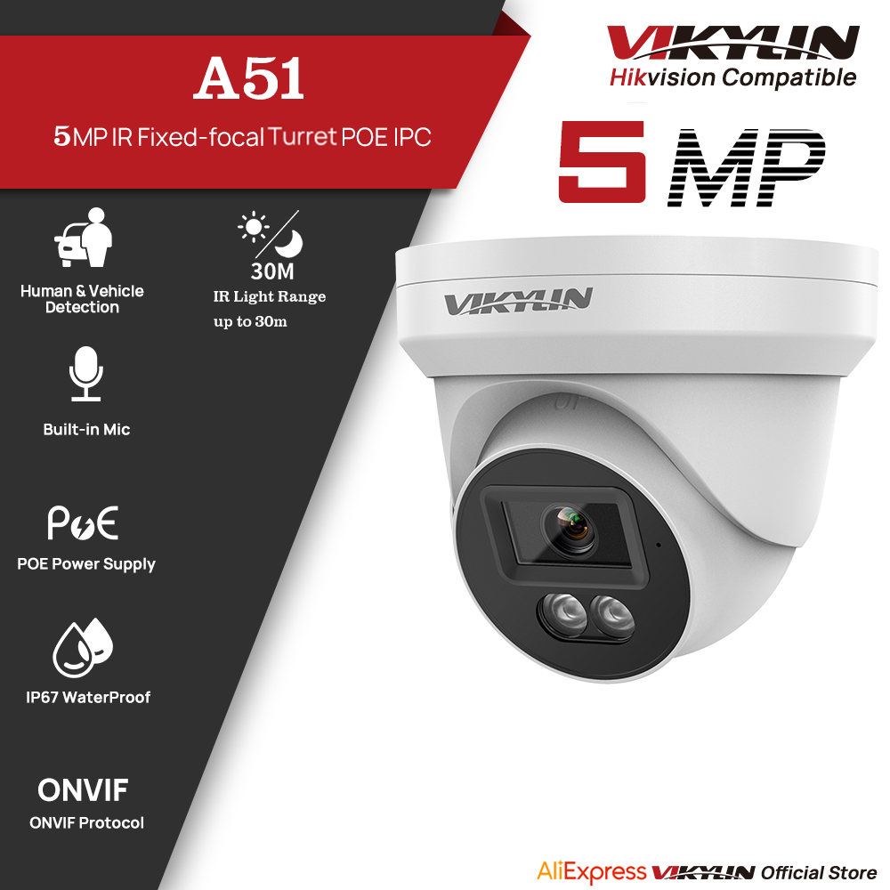 VIKYLIN 5MP IP セキュリティカメラ IR ナイ - Outdoor Lighting Mains Powered のレビューと価格