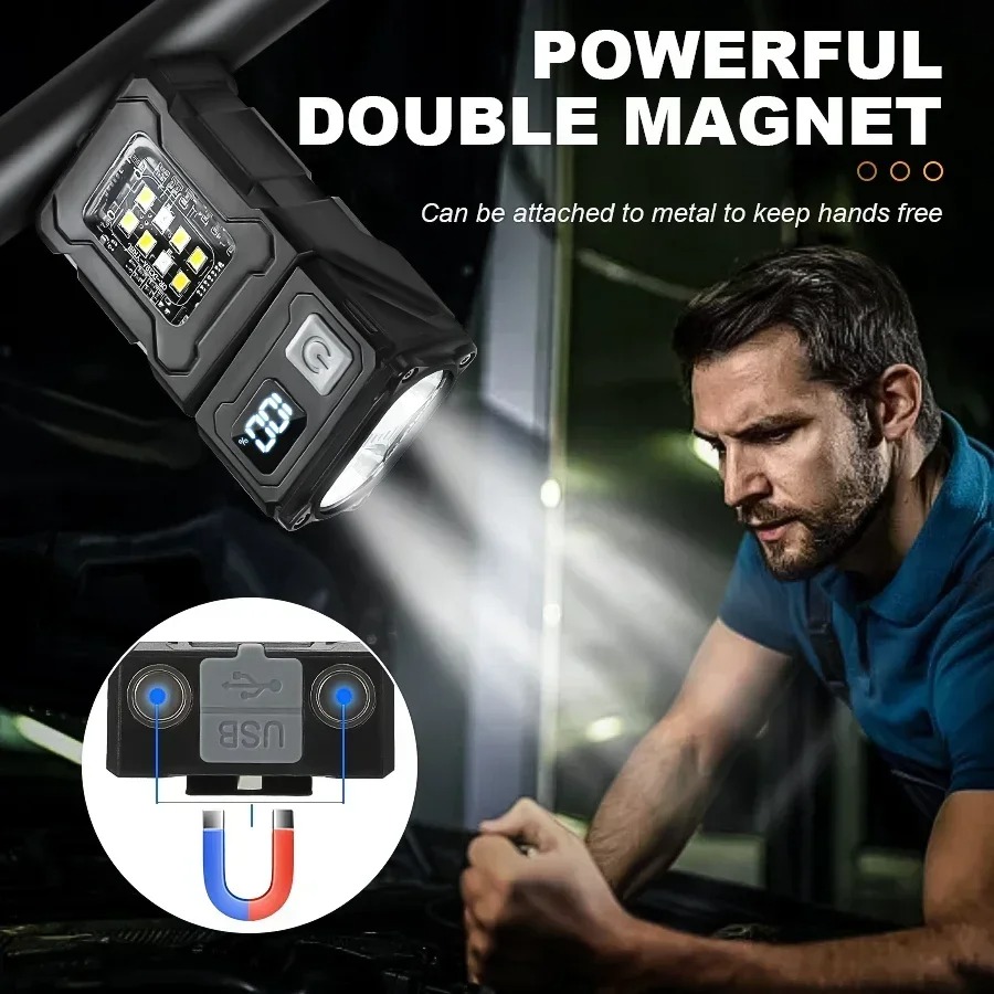 ミニ USB 充電 LED 懐中電灯テールマグネット COB - Outdoor Lighting Guide のレビューと価格