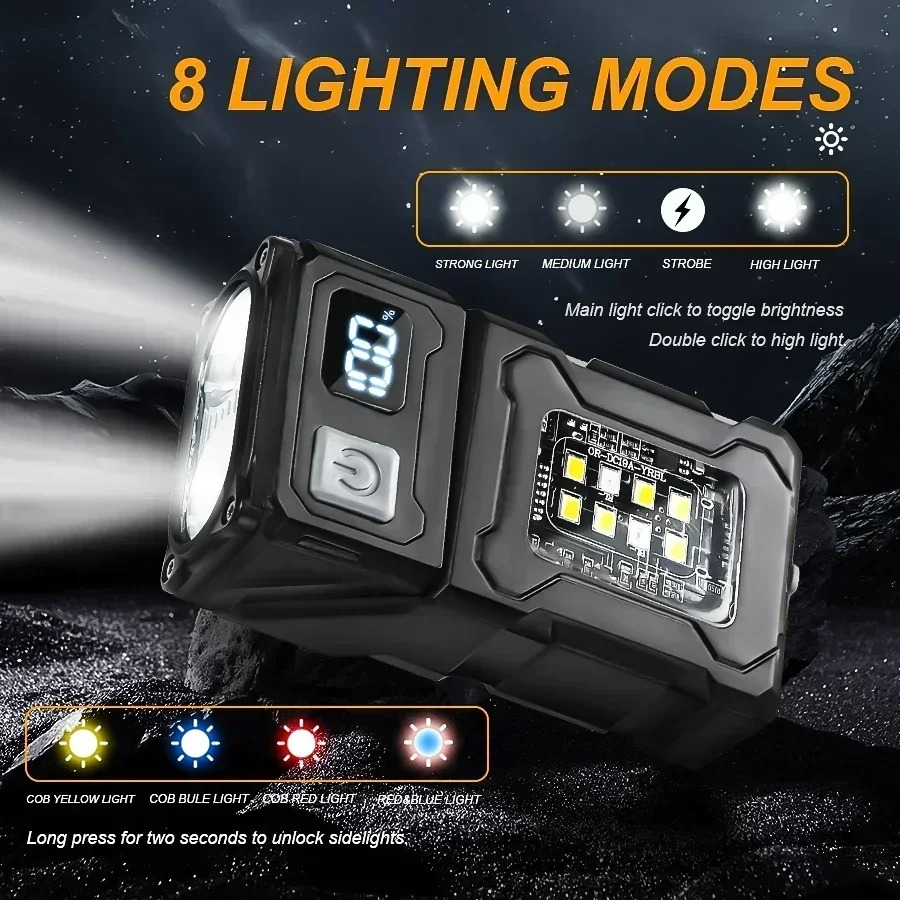 ミニ USB 充電 LED 懐中電灯テールマグネット COB - Outdoor Lighting Guide のレビューと価格