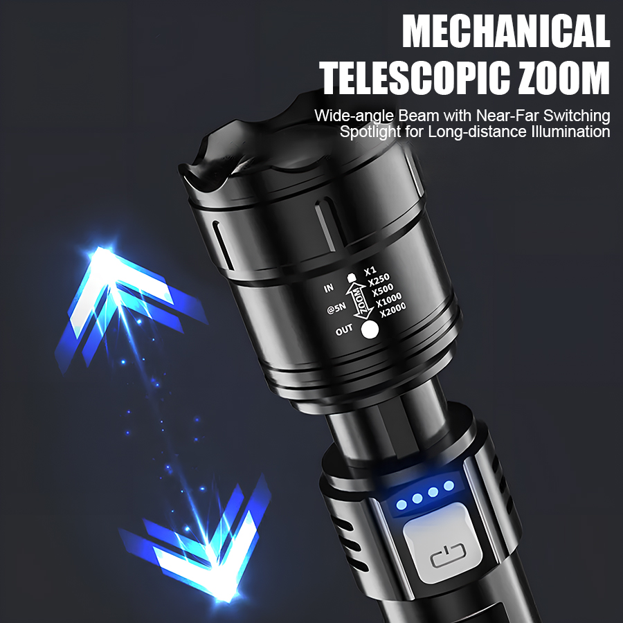 ハイパワー P50 LED 懐中電灯 USB 充電式ズームハ - Outdoor Lighting Guide のレビューと価格