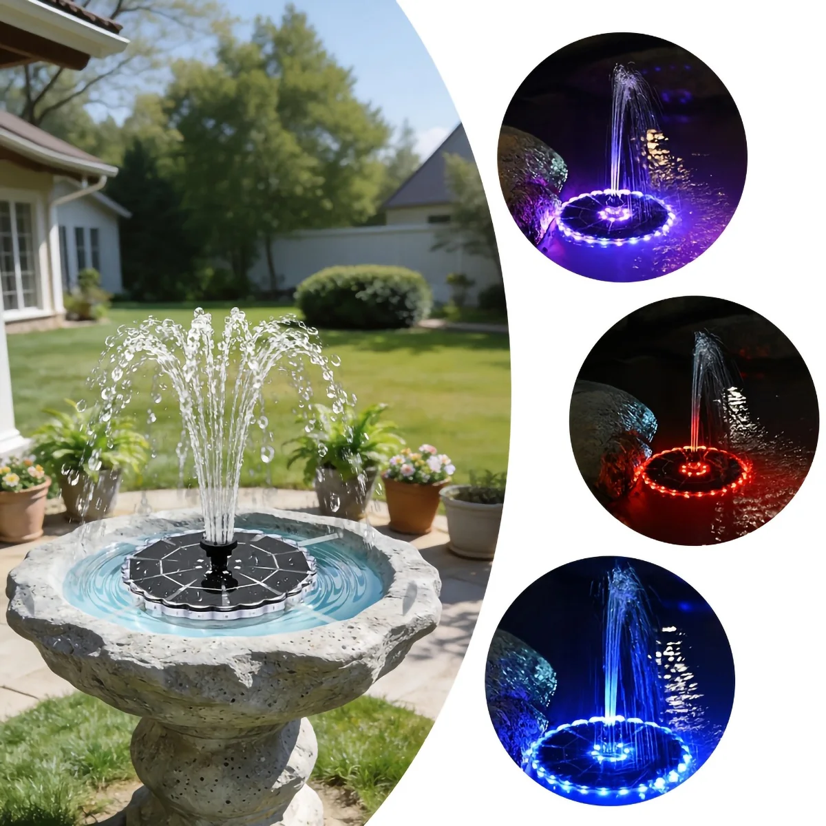 3.5W屋外ソーラー噴水、庭園用、屋内池用ソーラーポンプキッ - Outdoor Lighting Traditional のレビューと価格
