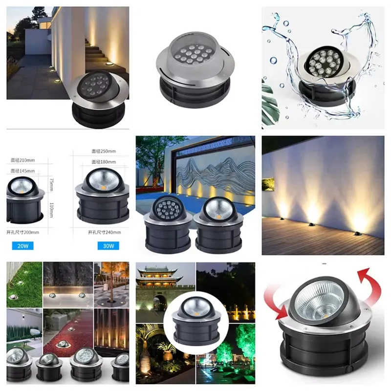 OEM ODM カスタマイズ 10W 20W 地中埋設型LE - Outdoor Lighting In Ground のレビューと価格