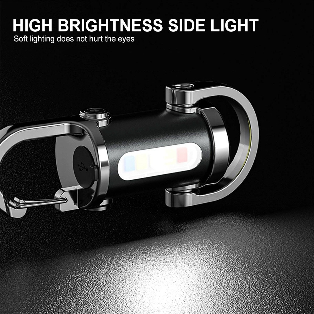 ポータブルキーホルダーライトミニキーリング懐中電灯充電式防水 - Outdoor Lighting Portable のレビューと価格