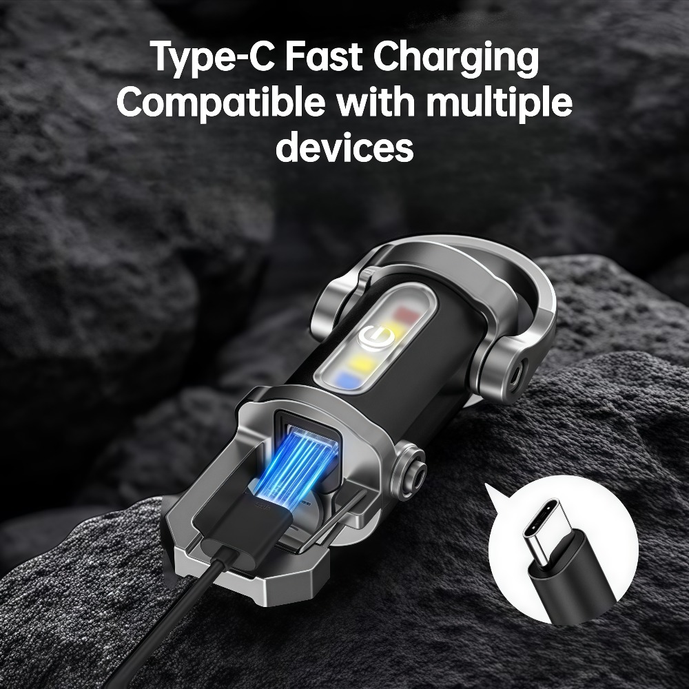 ポータブルキーホルダーライトミニキーリング懐中電灯充電式防水 - Outdoor Lighting Portable のレビューと価格