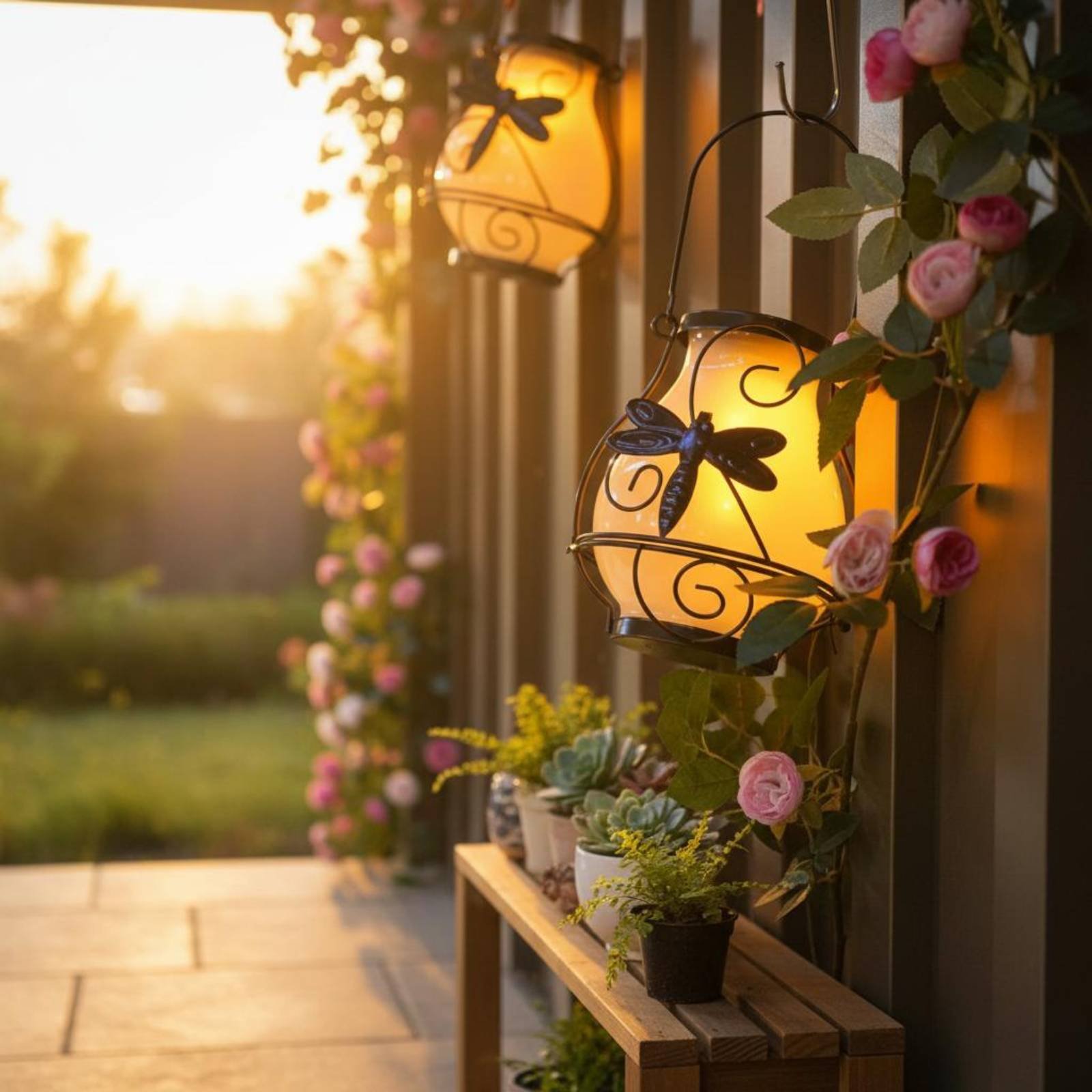 ソーラーバタフライランタン 防水バタフライソーラーランタン  - Outdoor Lighting Battery Powered のレビューと価格
