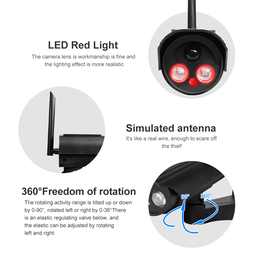 屋外ソーラーシミュレーションカメラ防水ダミーカメラホームセー - Outdoor Lighting On House のレビューと価格