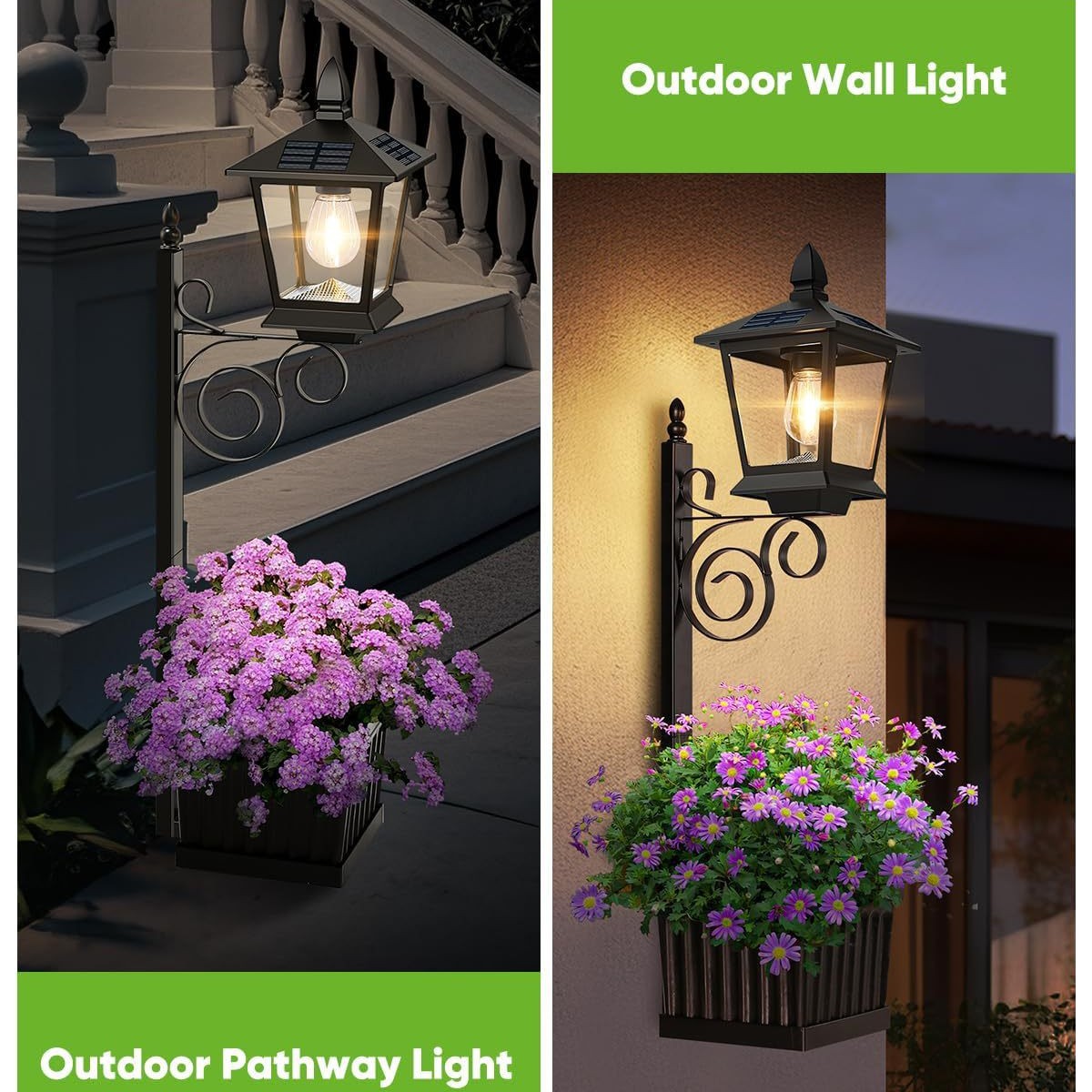 2 in 1 ソーラープランターランプ 防水 暖白色 屋外壁 - Outdoor Lighting Lamps のレビューと価格