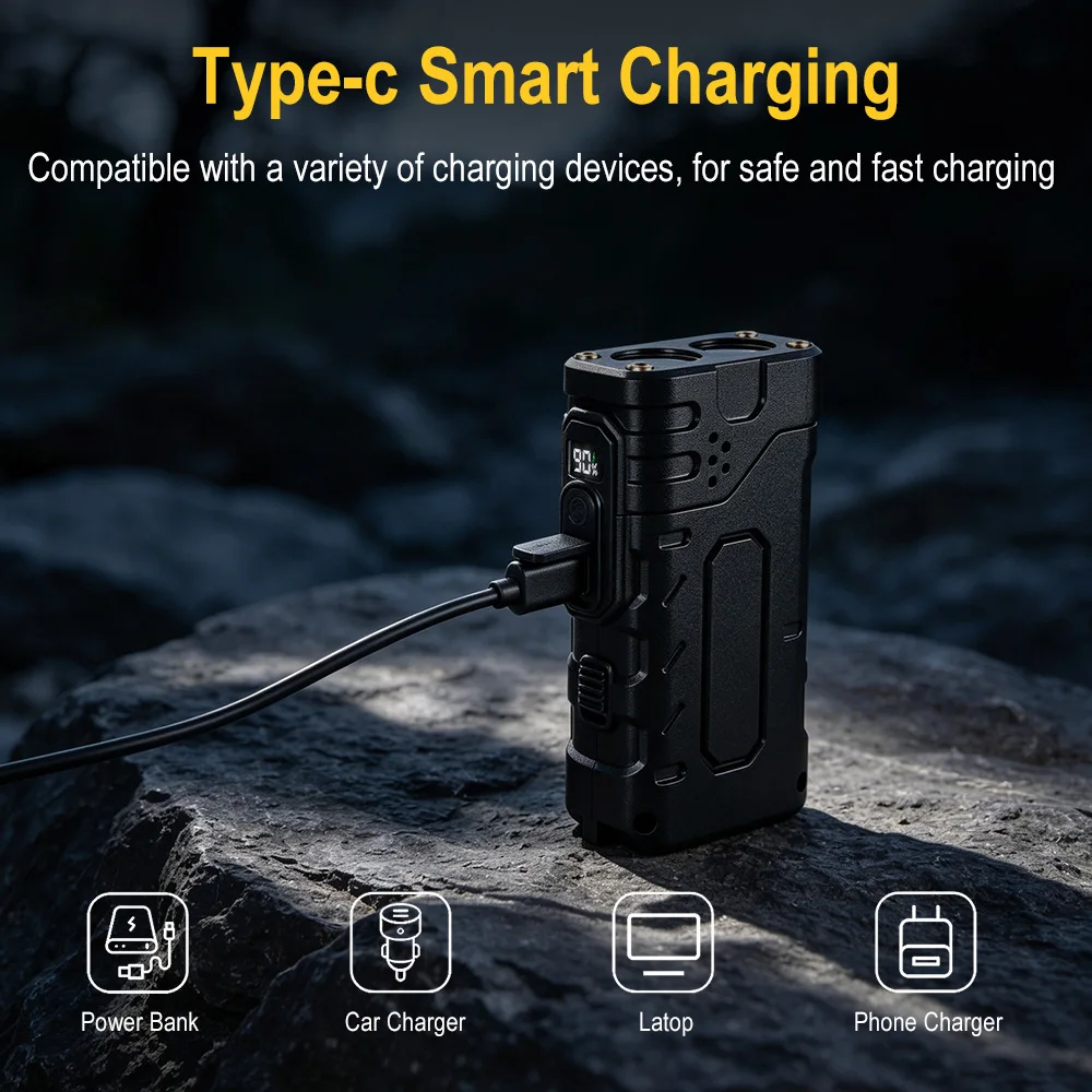 BORUIiT ハンドクランク EDC LED フラッシュラ - Outdoor Lighting Guide のレビューと価格