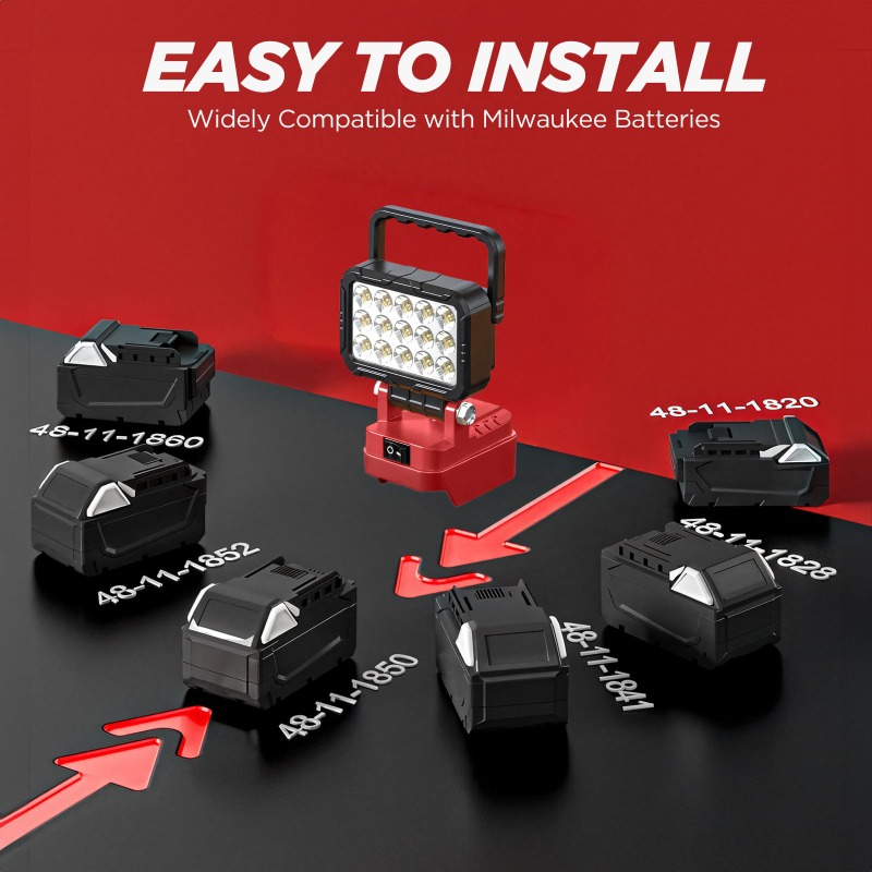 マキタ/ミルウォーキー18Vリチウムバッテリー対応のポータブ - Outdoor Lighting Milwaukee のレビューと価格