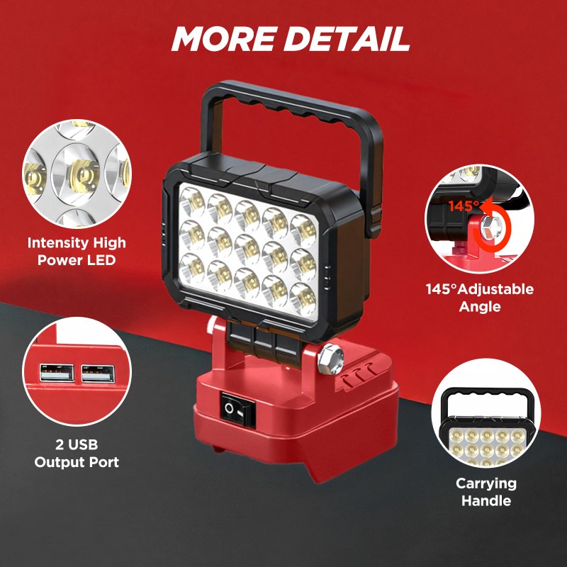 マキタ/ミルウォーキー18Vリチウムバッテリー対応のポータブ - Outdoor Lighting Milwaukee のレビューと価格