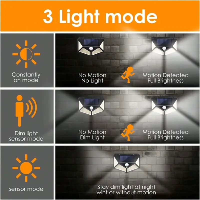 100LED屋外ソーラーガーデンライト、屋外モーションセンサ - Outdoor Lighting Traditional のレビューと価格
