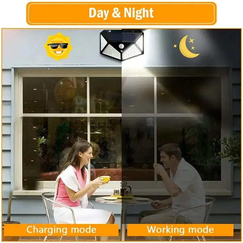100LED屋外ソーラーガーデンライト、屋外モーションセンサ - Outdoor Lighting Traditional のレビューと価格