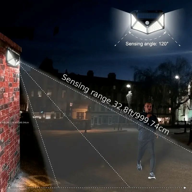 100LED屋外ソーラーガーデンライト、屋外モーションセンサ - Outdoor Lighting Traditional のレビューと価格