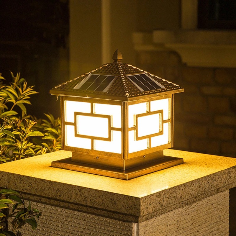 ソーラー式防水ポストメインゲートランプモダン屋外ピラーライト - Outdoor Lighting Mains Powered のレビューと価格