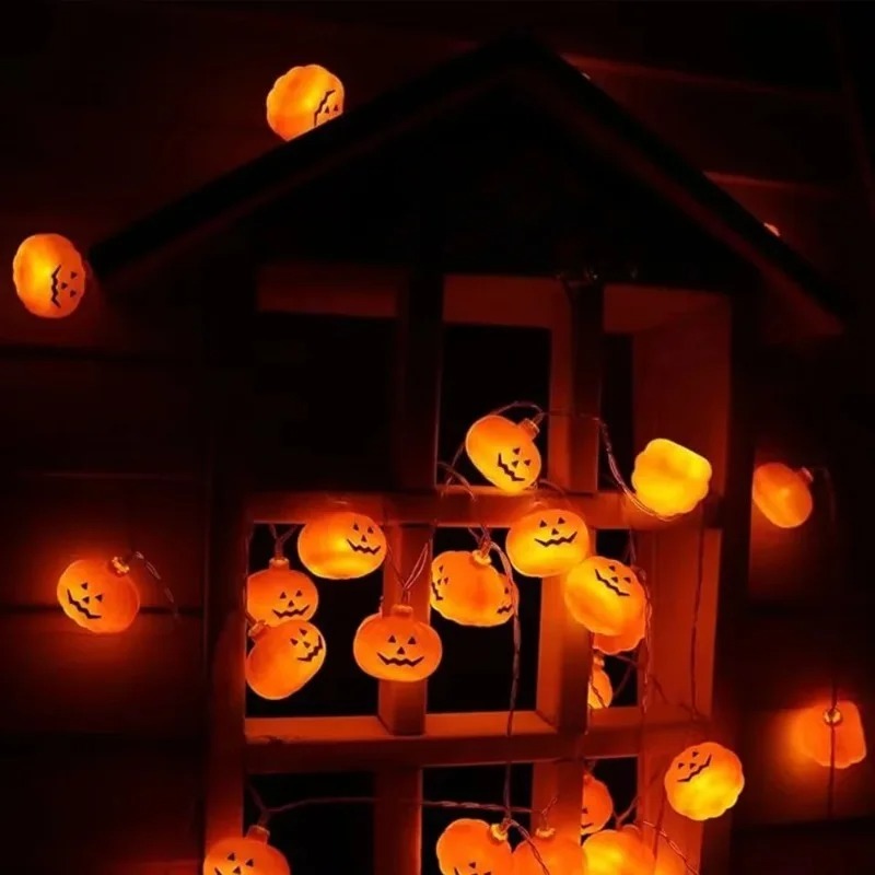 電池式ハロウィンパンプキンストリングライト20LED、ジャッ - Outdoor Lighting Battery Powered のレビューと価格