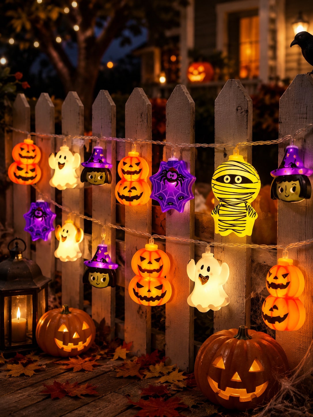 ハロウィン装飾ストリングライト1個、ハロウィン窓飾り、電池式 - Outdoor Lighting Battery Operated のレビューと価格