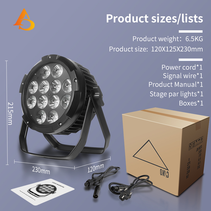 IP65防水 12x18W 6in1バッテリーLEDフラット - Outdoor Lighting On House のレビューと価格