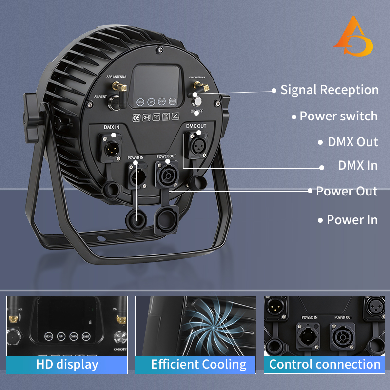IP65防水 12x18W 6in1バッテリーLEDフラット - Outdoor Lighting On House のレビューと価格