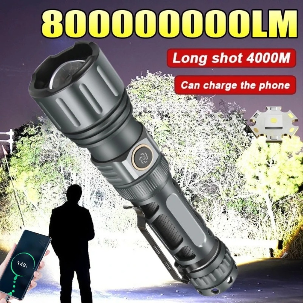 超高輝度懐中電灯ポータブル充電式 LED ランプ戦術的なキャ - Outdoor Lighting Portable のレビューと価格