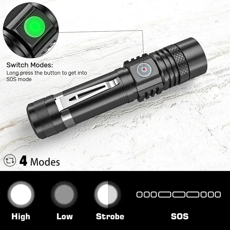 T6 LED 充電式懐中電灯、18650 ズーム可能なトーチ - Outdoor Lighting Guide のレビューと価格
