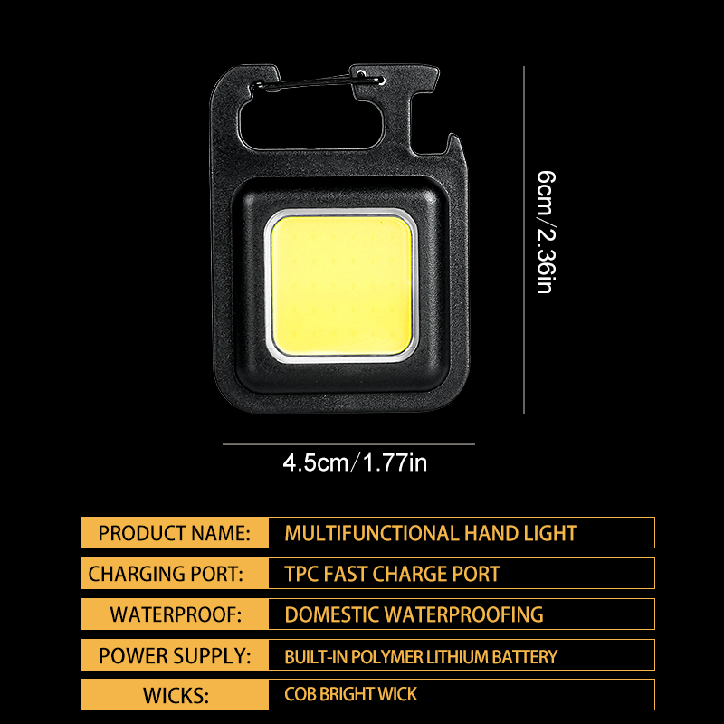 超高輝度で便利な携帯用ミニCOBキーホルダー懐中電灯、充電式 - Outdoor Lighting Guide のレビューと価格